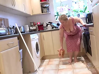 AuntJudysXXX - Your BBW Stepmom Star Sucks Your Cock in the Kitchen (POV)